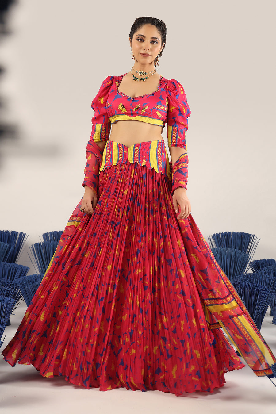 Gher Lehenga set of 3 °