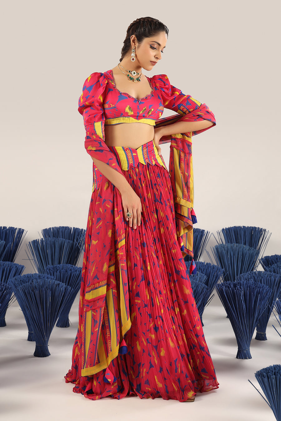 Gher Lehenga set of 3 °