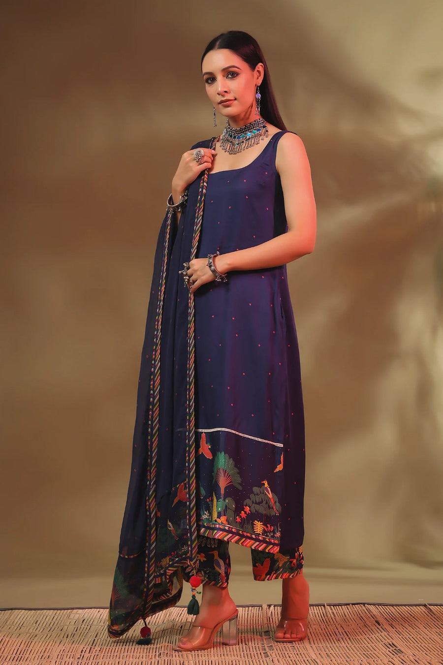Hoor Blue Kurta Set of 3