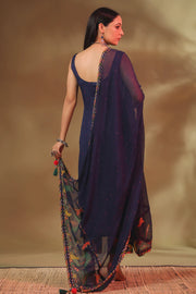 Hoor Blue Kurta Set of 3
