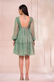 Aria Pine Green Dress-RTS•