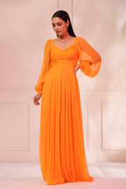 Grace Orange Dress•