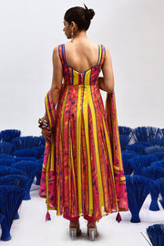 Roze Anarkali Set Of 3 °