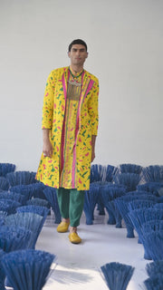 Albela Jacket Kurta Set Of 3 •