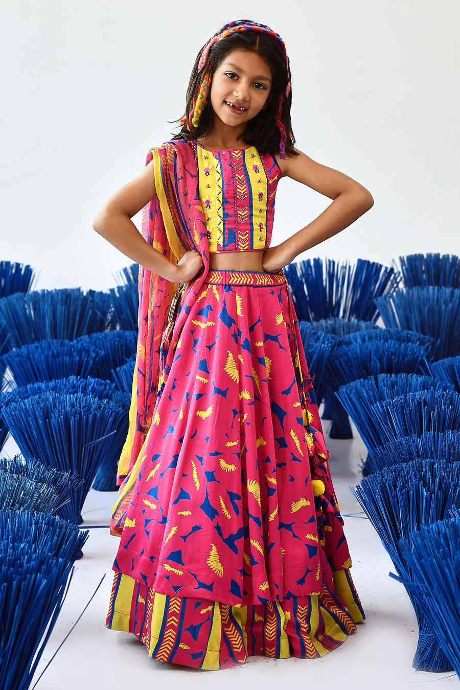 Phulvaari Lehenga Set Of 3 °