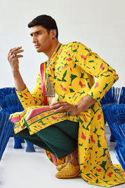 Albela Jacket Kurta Set Of 3 •