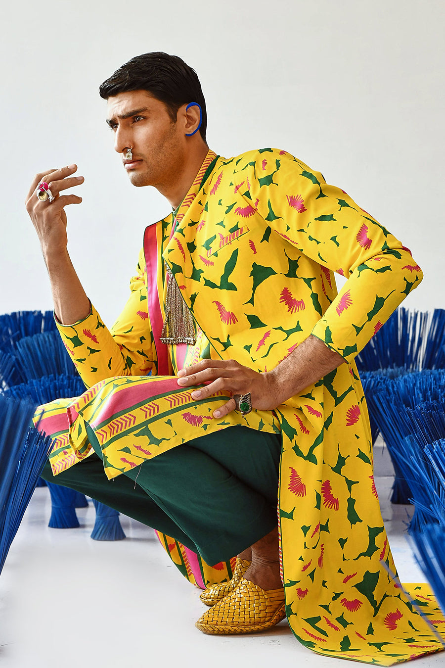 Albela Jacket Kurta Set Of 3 •