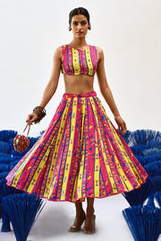 Baagh Short Lehenga Set Of 2 °