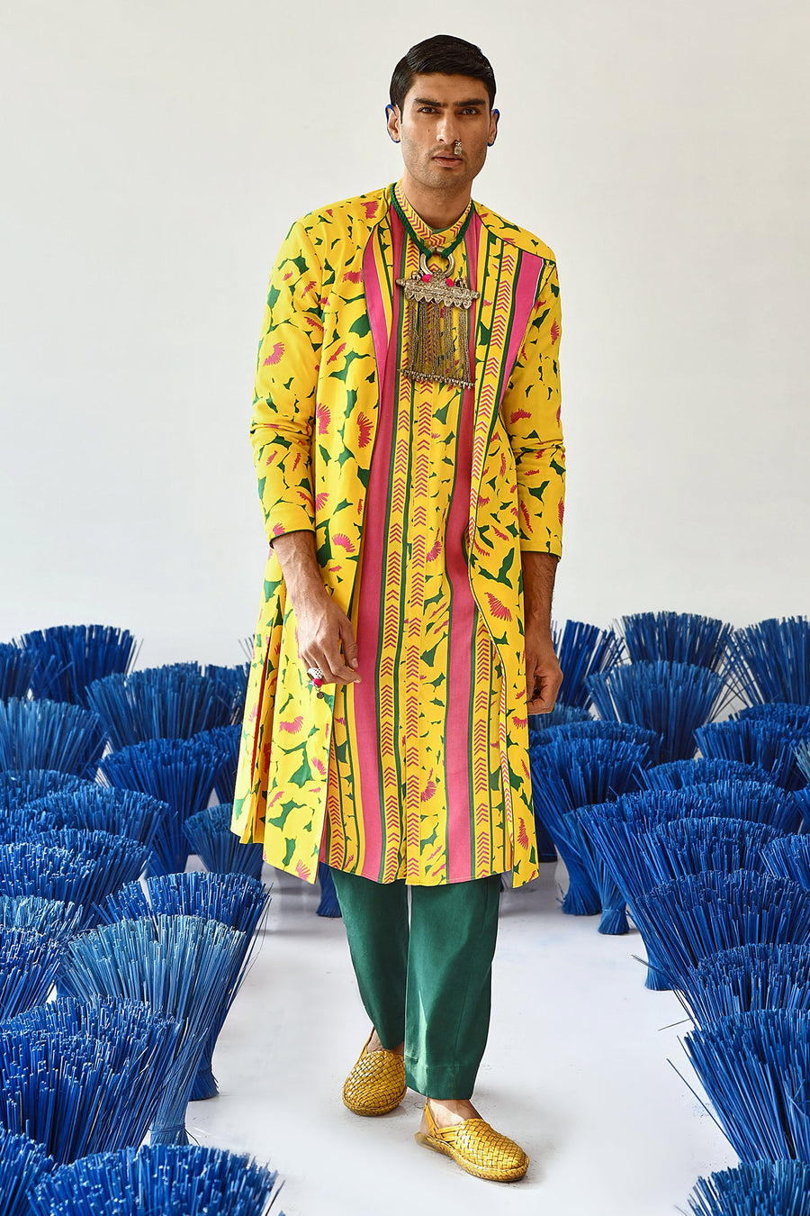 Albela Jacket Kurta Set Of 3 •