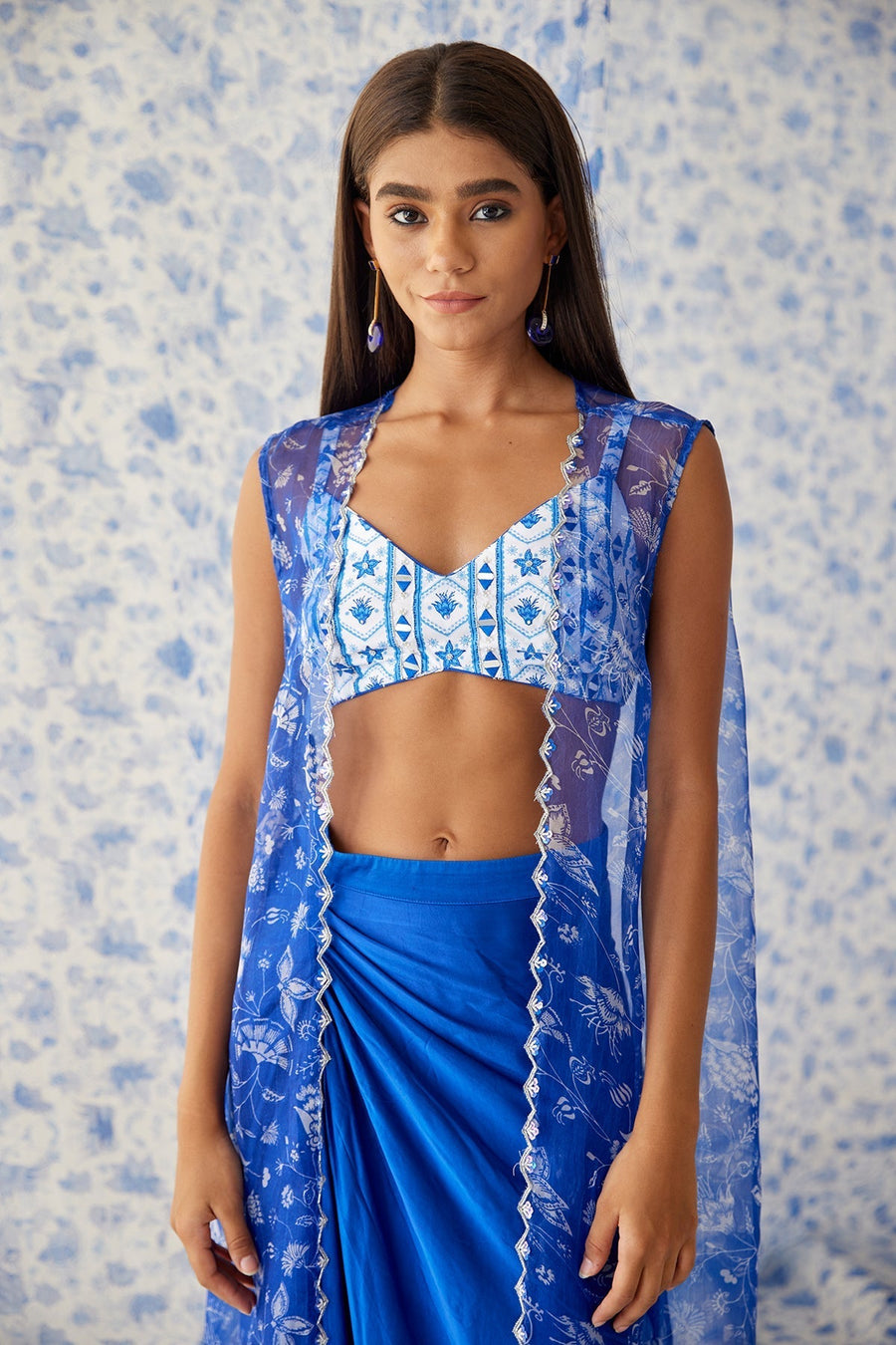 Abhra Skirt Choga Set Of 3 - Baise Gaba