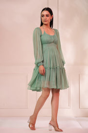 Aria Pine Green Dress - Baise Gaba