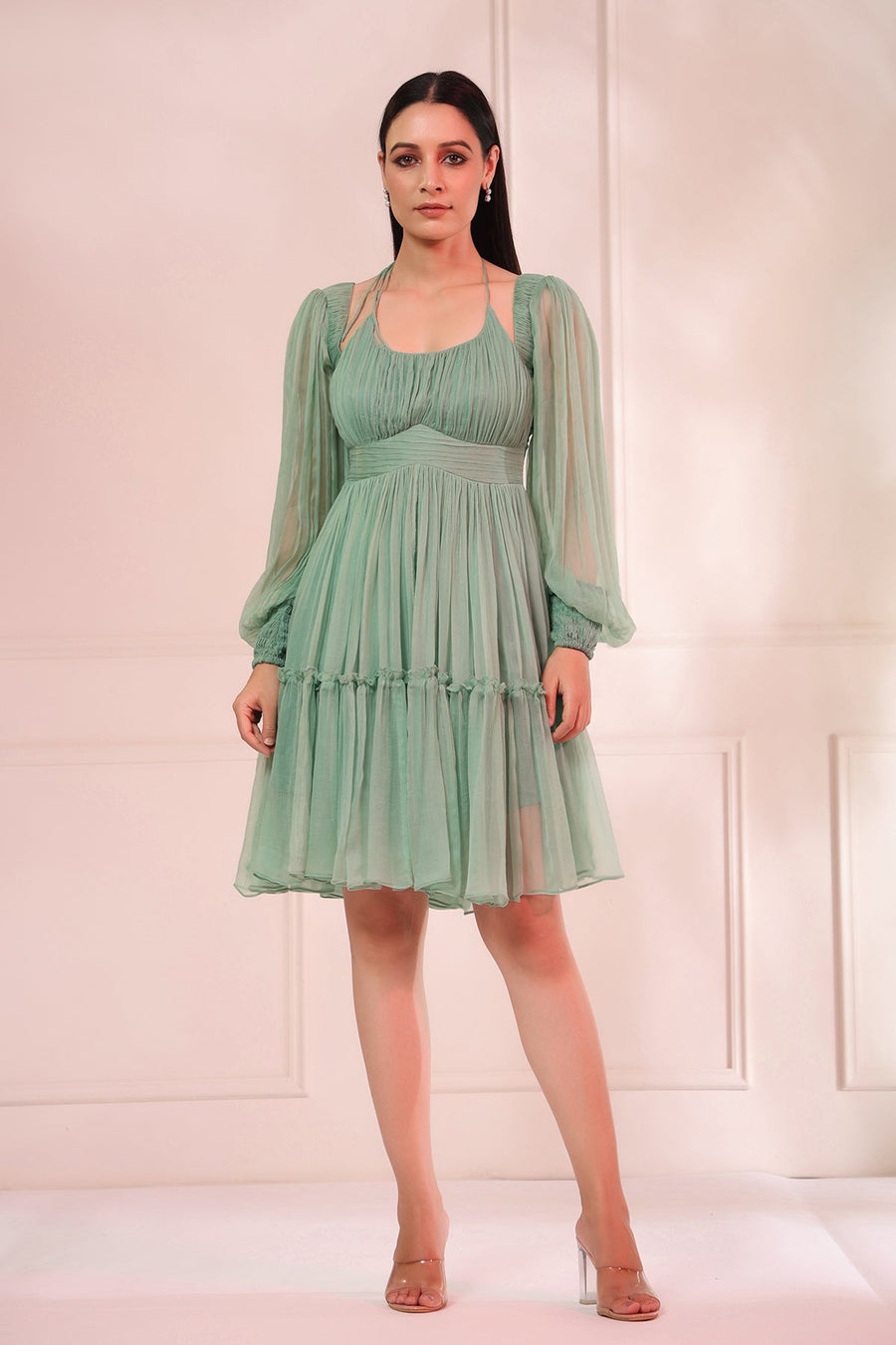 Aria Pine Green Dress - Baise Gaba