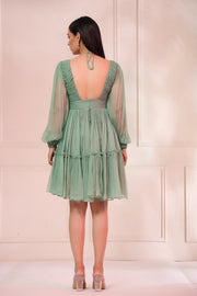 Aria Pine Green Dress - Baise Gaba
