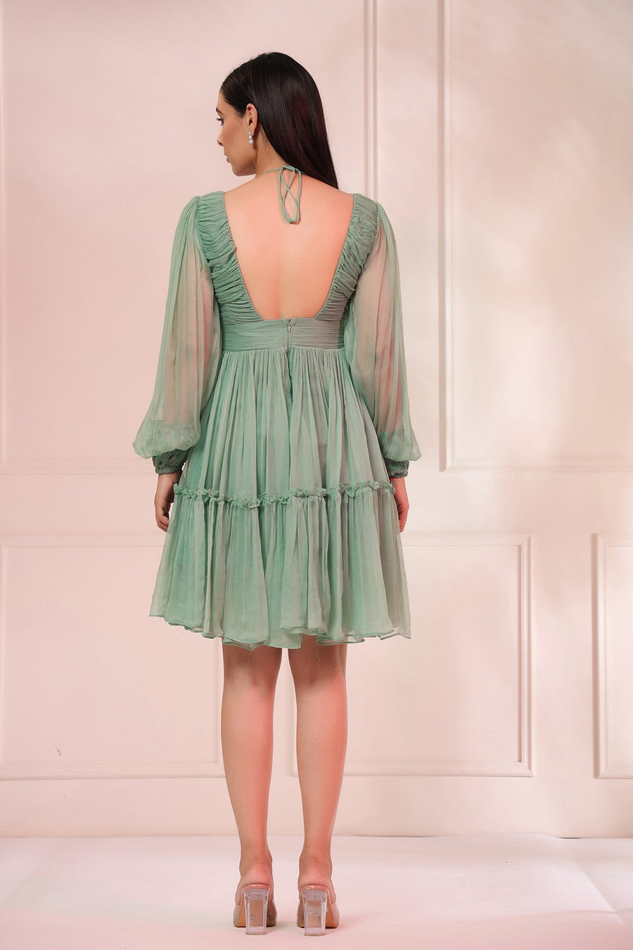 Aria Pine Green Dress - Baise Gaba