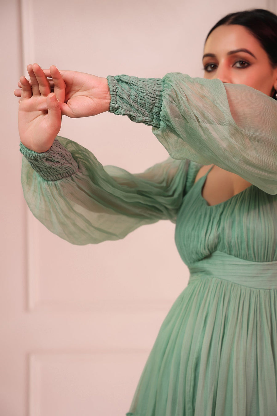 Aria Pine Green Dress - Baise Gaba