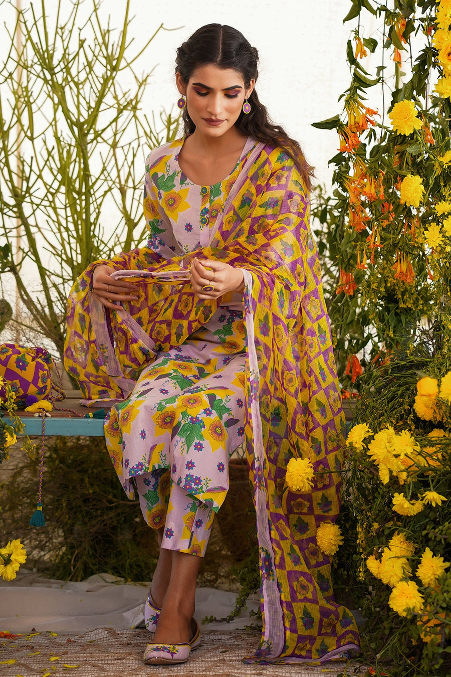 Farda Kurta Set Of 2 - Baise Gaba