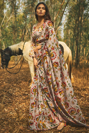 Gulma Chanderi Saree Set Of 2 - Baise Gaba
