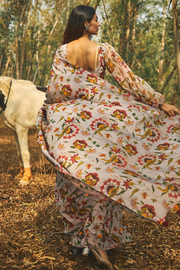 Gulma Chanderi Saree Set Of 2 - Baise Gaba