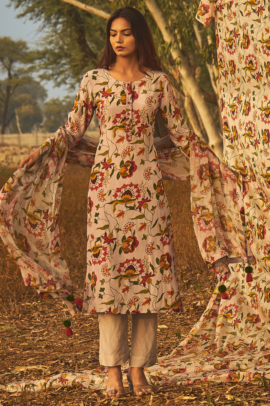 Jasmine Kurta Set Of 3 - Baise Gaba