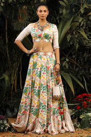 Kahkashan Lehenga Set of 3 - Baise Gaba
