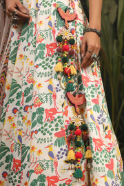 Kahkashan Lehenga Set of 3 - Baise Gaba