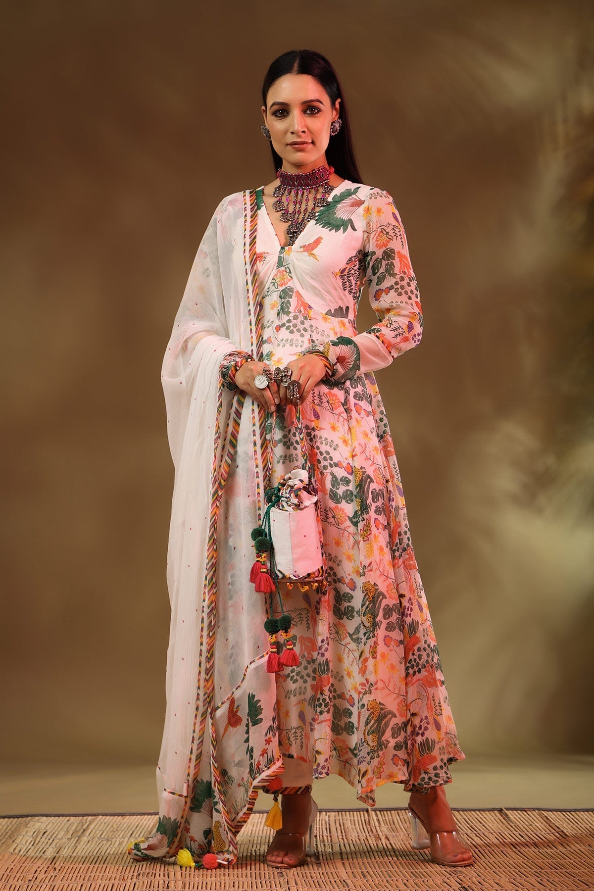 Kanan anarkali set of 3 - Baise Gaba