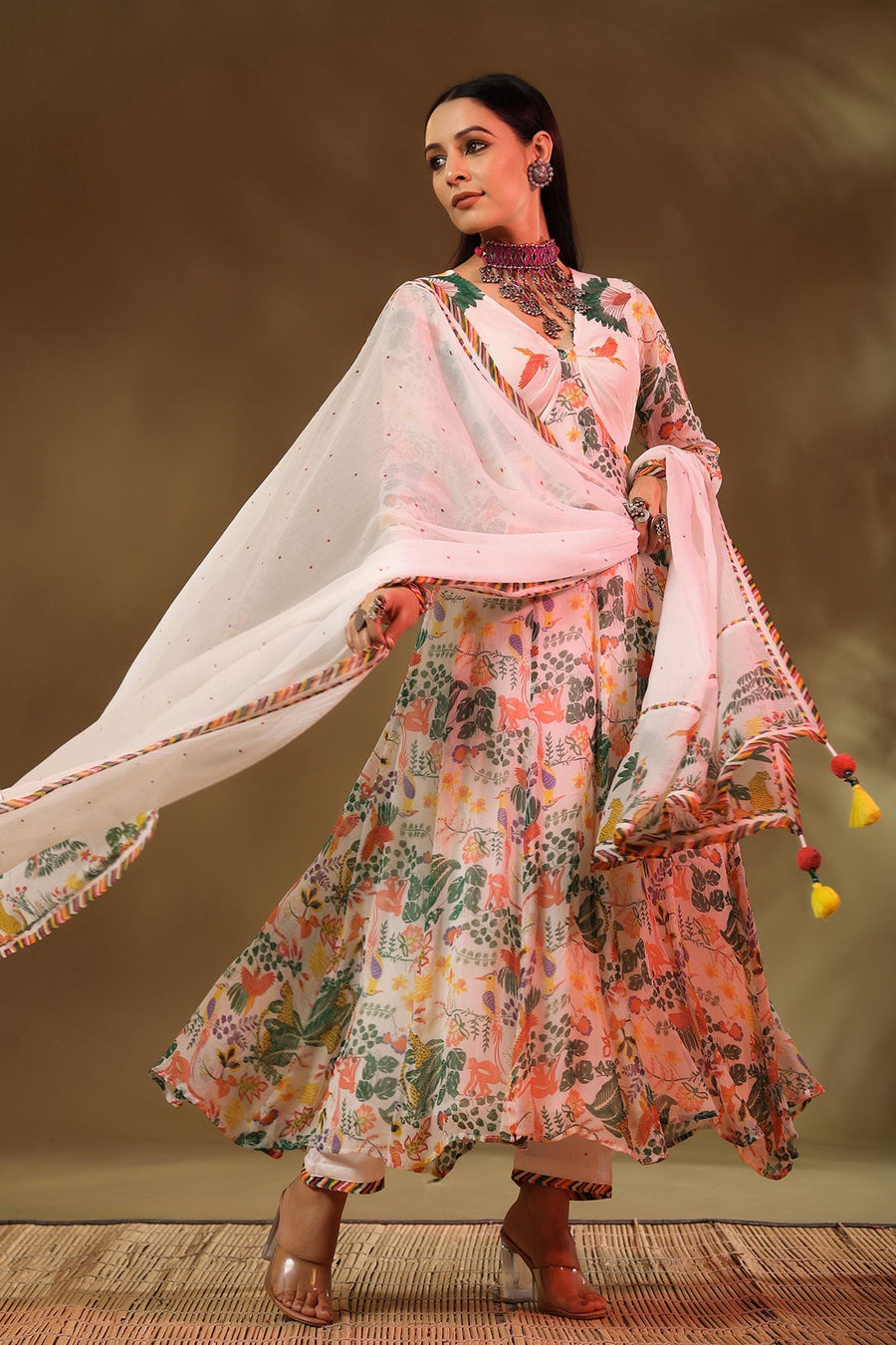Kanan anarkali set of 3 - Baise Gaba