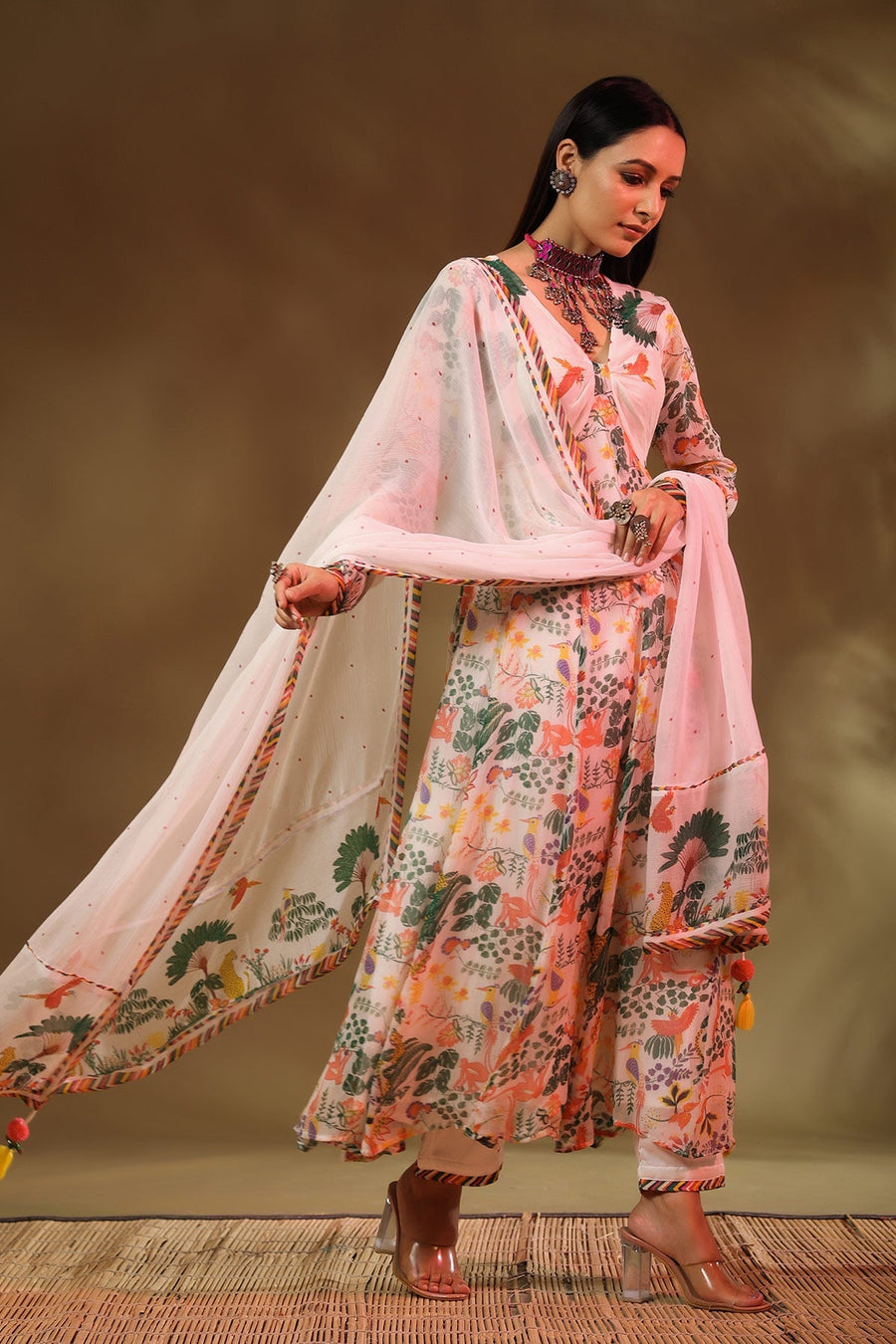 Kanan anarkali set of 3 - Baise Gaba