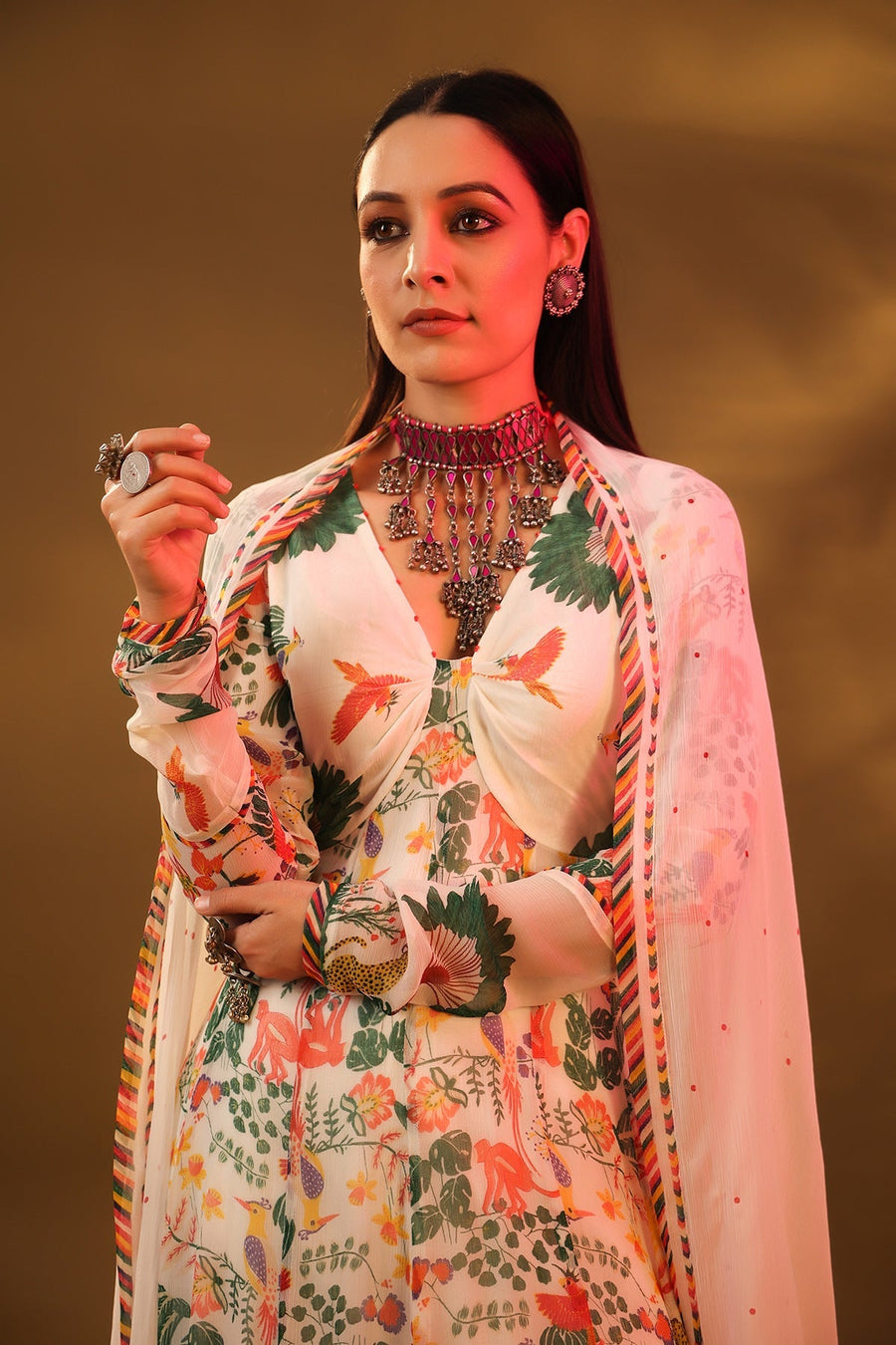 Kanan anarkali set of 3 - Baise Gaba
