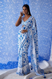 Khand Cotton Modal Saree - Baise Gaba