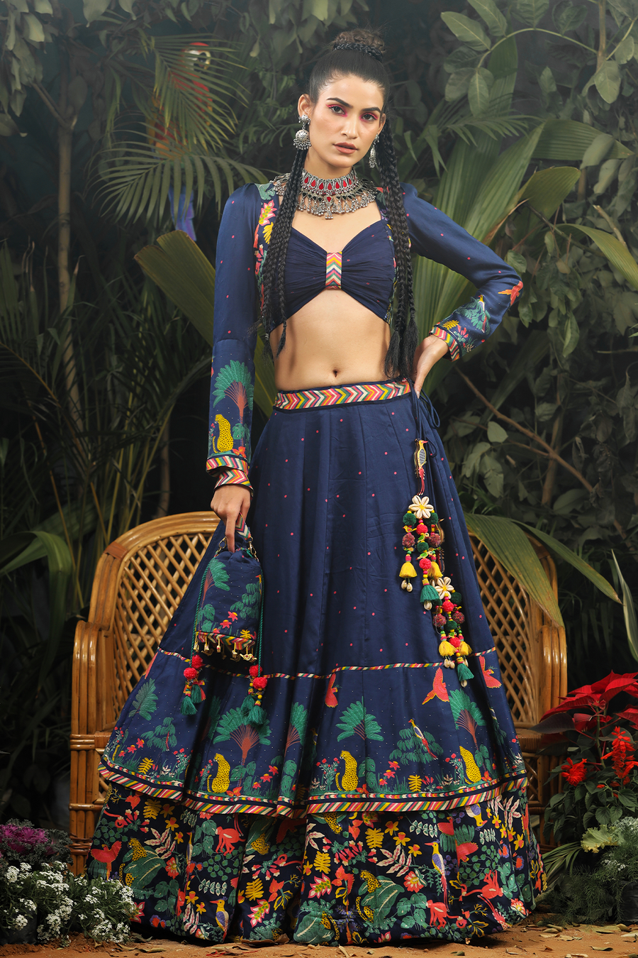Maahnoor Lehenga Set of 3 - Baise Gaba