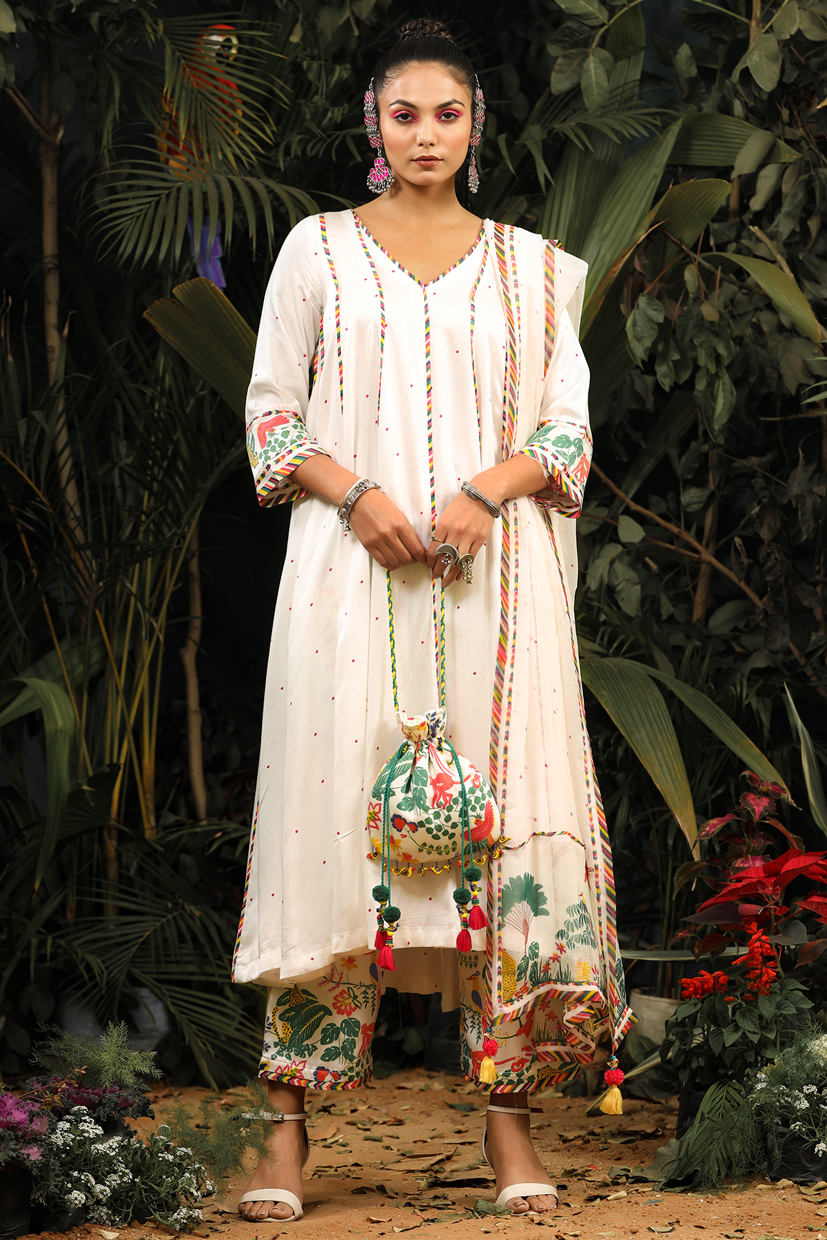Mehr Anarkali Set Of 3 - Baise Gaba