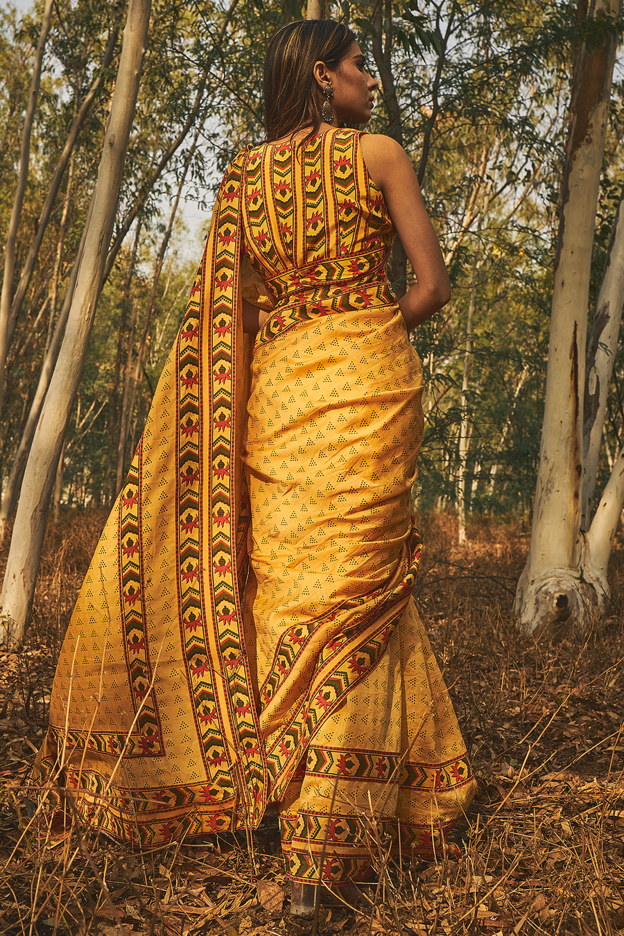 Mehtab Chanderi Saree Set Of 2 - Baise Gaba