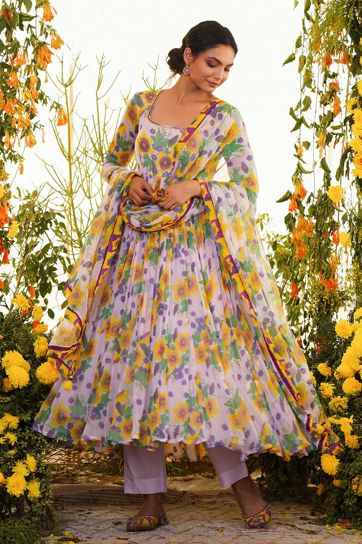 Nazakat Anarkali Set Of 3 - Baise Gaba