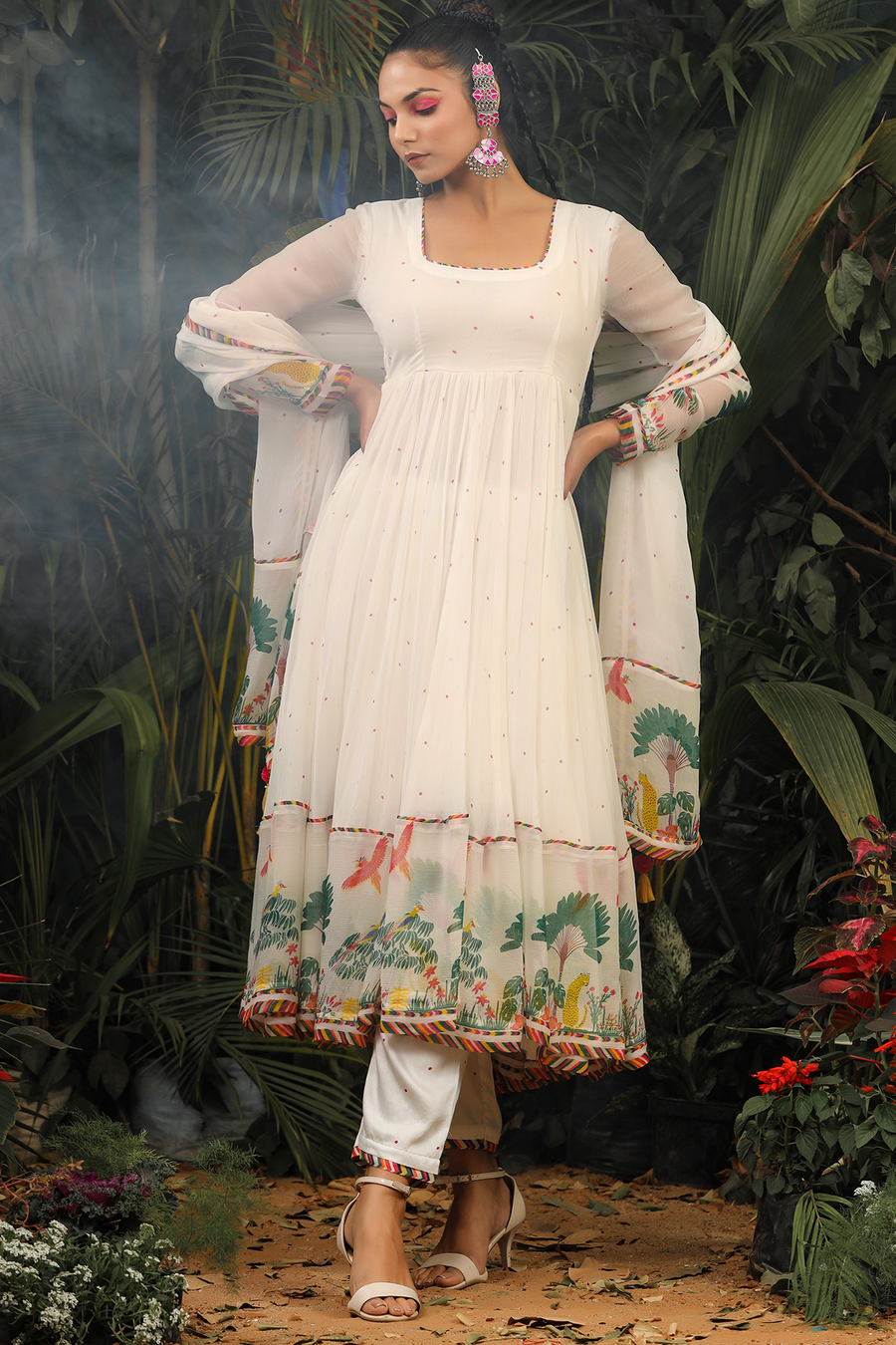 Noori Anarkali Set Of 3 - Baise Gaba