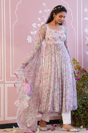 POPPY BLUSH ANARKALI SET OF 3 - Baise Gaba