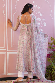 POPPY BLUSH ANARKALI SET OF 3 - Baise Gaba