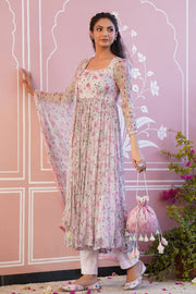 POPPY BLUSH ANARKALI SET OF 3 - Baise Gaba