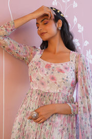 POPPY BLUSH ANARKALI SET OF 3 - Baise Gaba