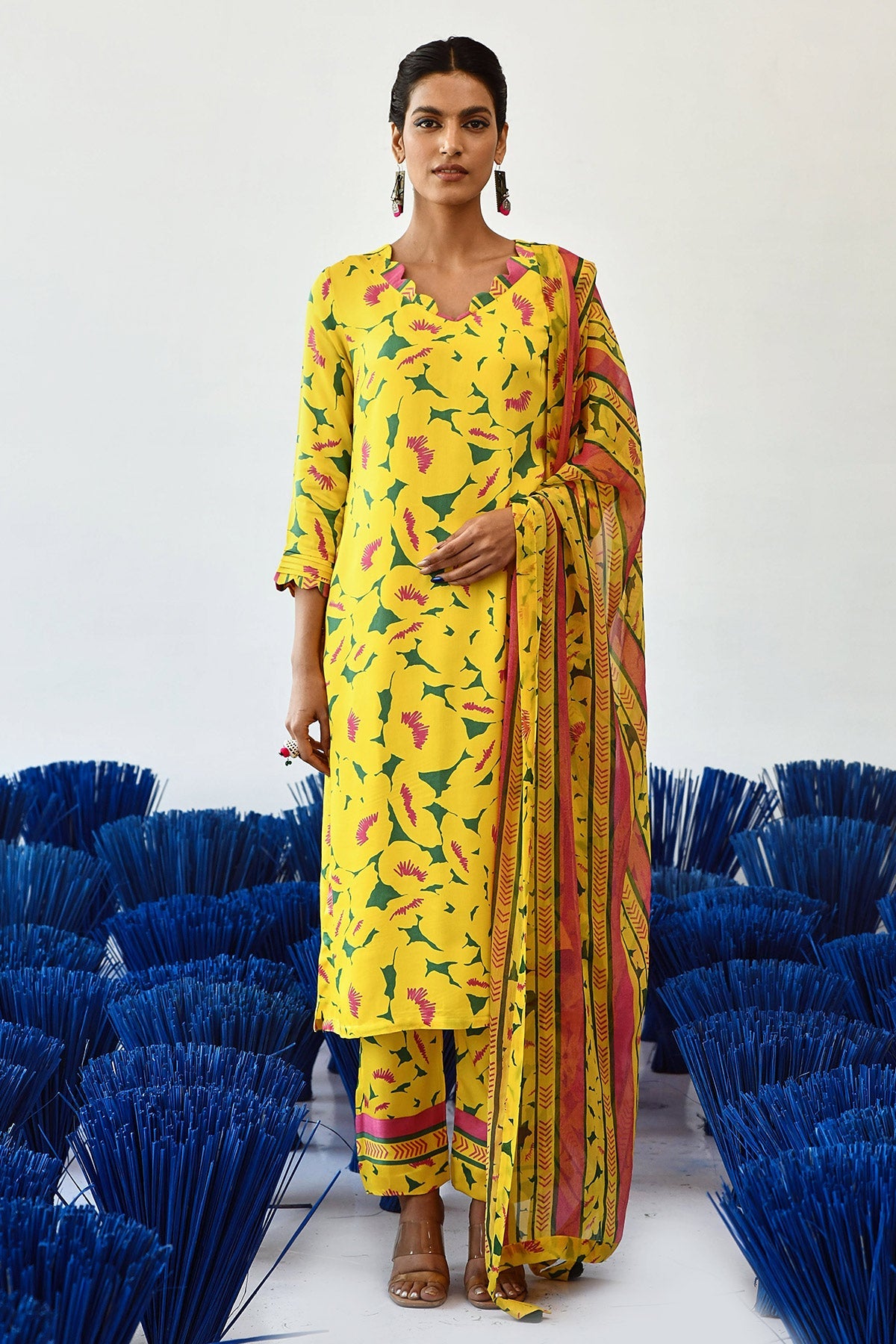 Piitah Kurta Set Of 3 - Baise Gaba