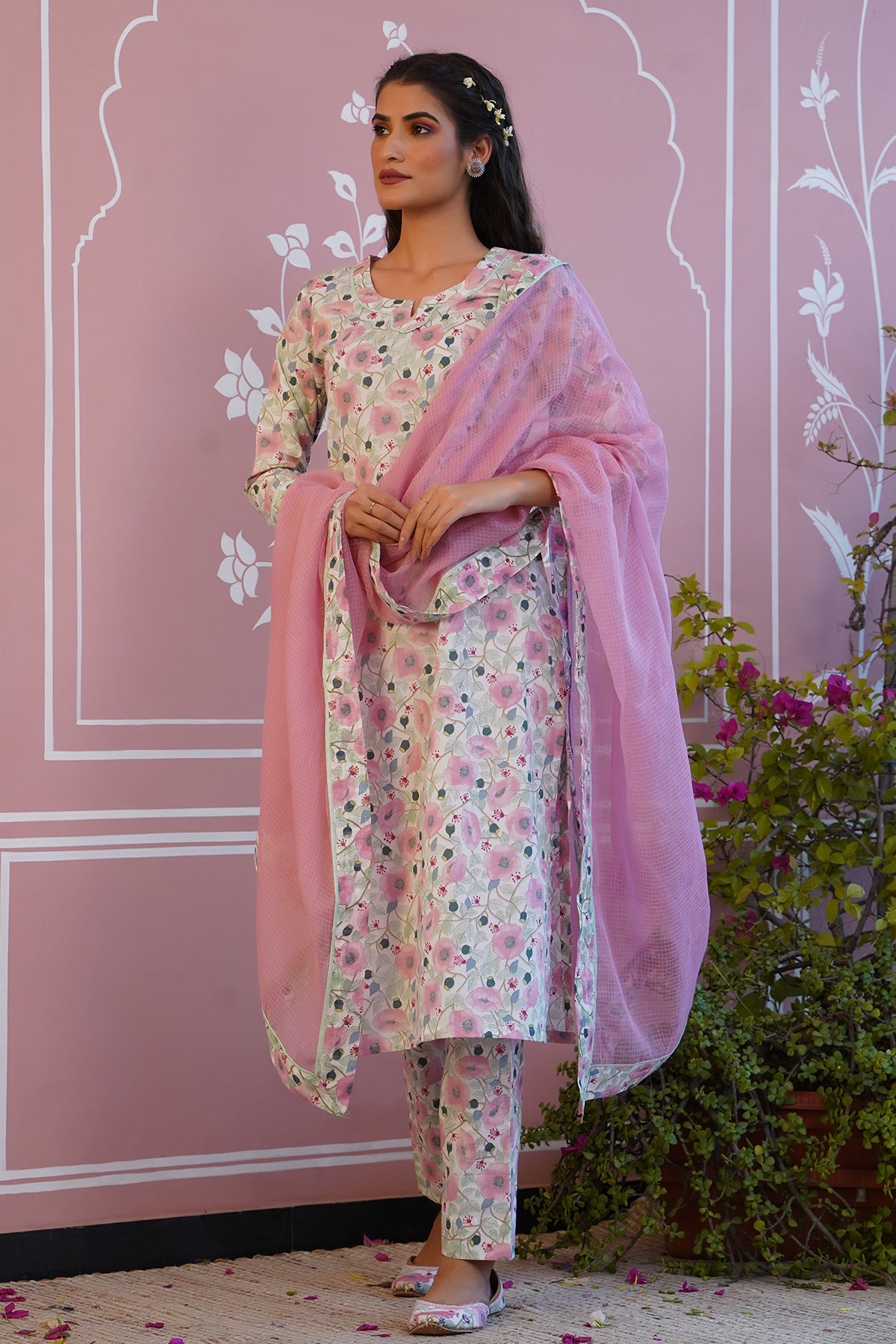 Roseate Kurta Set Of 3 - Baise Gaba
