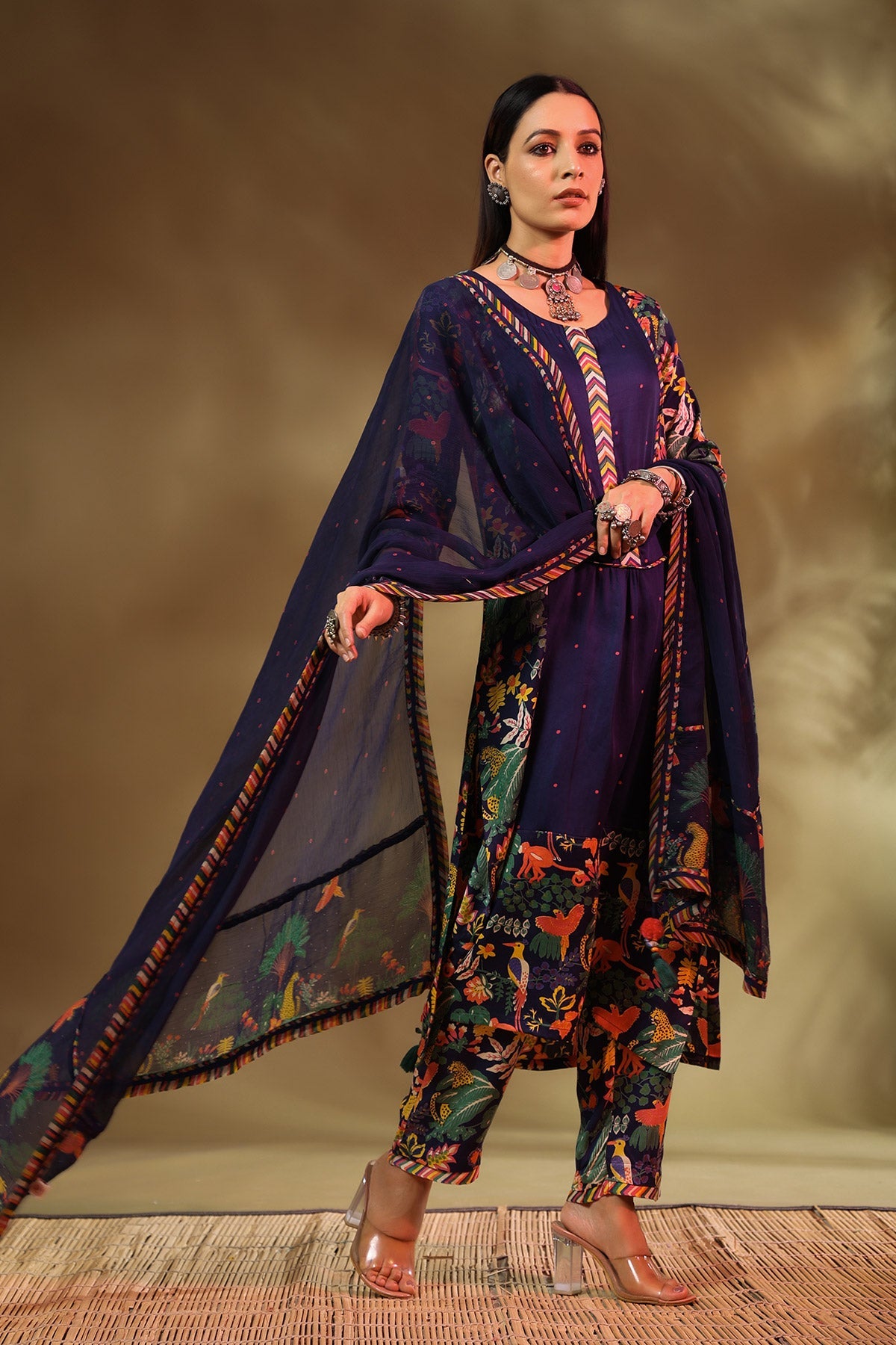 Saba Kurta Set Of 3 - Baise Gaba