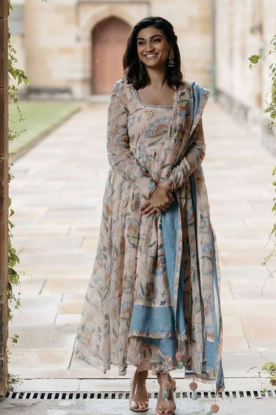 Sowmya Rao In Bahaar Anarkali Set - Baise Gaba