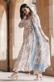 Sowmya Rao In Bahaar Anarkali Set - Baise Gaba