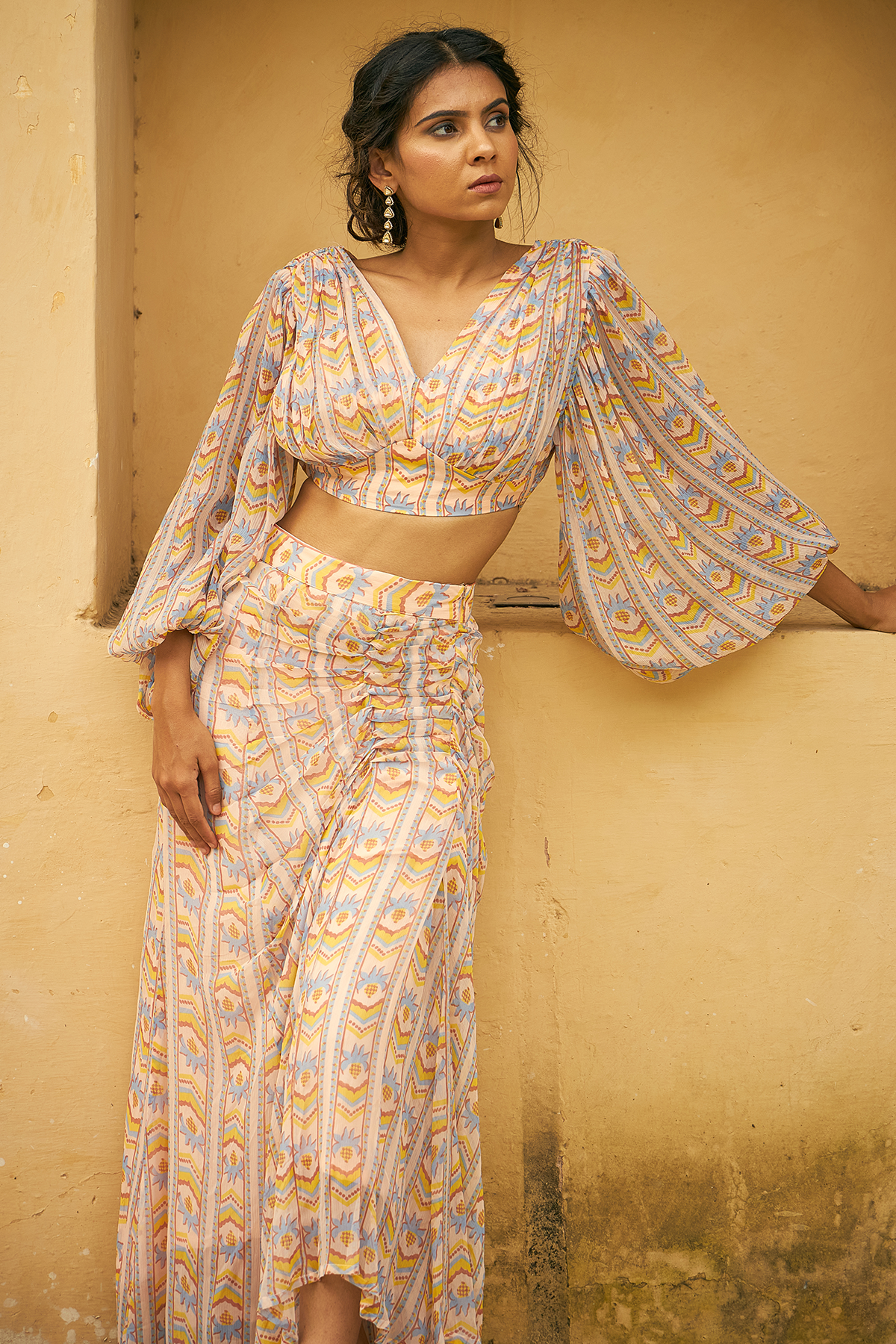 Tarang Blouse Skirt Set Of 2 - Baise Gaba