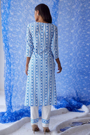 Vaayu Straight Suit Set Of 3 - Baise Gaba