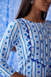 Vaayu Straight Suit Set Of 3 - Baise Gaba