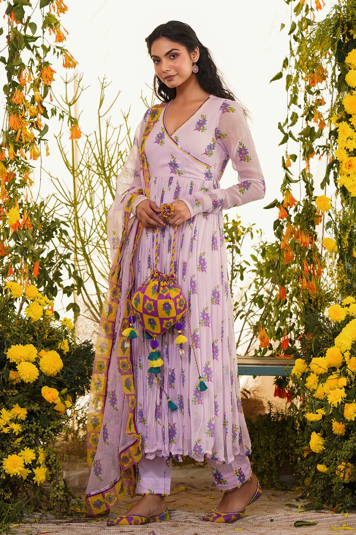 Ziba Anarkali Set Of 3 - Baise Gaba