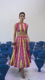 Baagh Short Lehenga Set Of 2 °